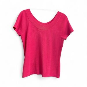Talbots Vibrant Pink Short Sleeve Top